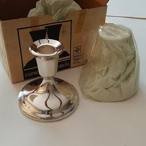 Pair Silverplate Console Candlesticks Internationa